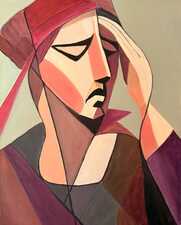 Anna Wächter-Lakomy, Die emotional Weinende, MT-Leinen, 80 x 100 cm, 2026